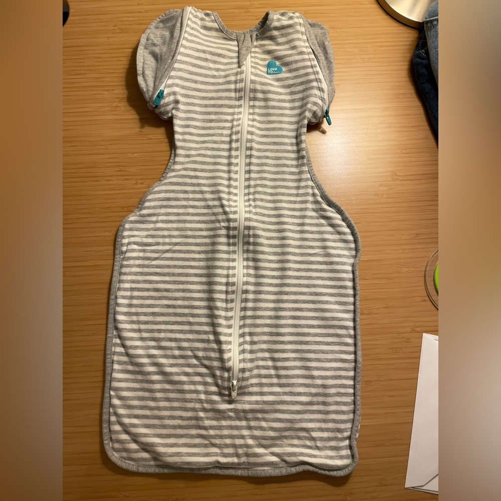 Love to Dream Swaddle Up Transition Swaddle  - Gray and White Strip